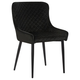 Стул обеденный DOBRIN RICHARD (черные матовые ножки, черный велюр (V108-77))