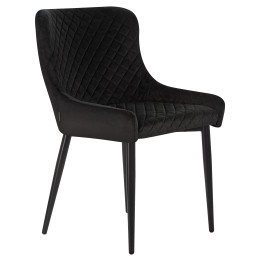Стул обеденный DOBRIN RICHARD (черные матовые ножки, черный велюр (V108-77))