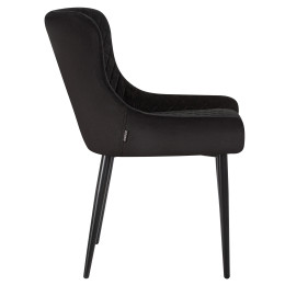 Стул обеденный DOBRIN RICHARD (черные матовые ножки, черный велюр (V108-77))