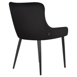 Стул обеденный DOBRIN RICHARD (черные матовые ножки, черный велюр (V108-77))