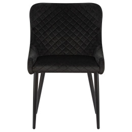 Стул обеденный DOBRIN RICHARD (черные матовые ножки, черный велюр (V108-77))