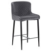 Стул полубарный DOBRIN CHRISTIAN65 (черные ножки, темно-серый велюр (V108-91))