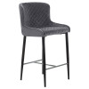 Стул полубарный DOBRIN CHRISTIAN65 (черные ножки, темно-серый велюр (V108-91))
