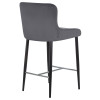 Стул полубарный DOBRIN CHRISTIAN65 (черные ножки, темно-серый велюр (V108-91))