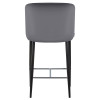 Стул полубарный DOBRIN CHRISTIAN65 (черные ножки, темно-серый велюр (V108-91))