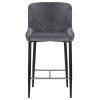 Стул полубарный DOBRIN CHRISTIAN65 (черные ножки, темно-серый велюр (V108-91))