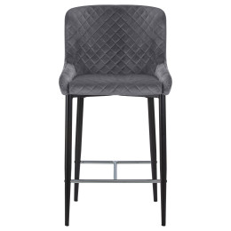 Стул полубарный DOBRIN CHRISTIAN'65 (черные ножки, темно-серый велюр (V108-91))