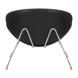 Кресло дизайнерское DOBRIN EMILY (черный винил YP16, хромированная сталь)