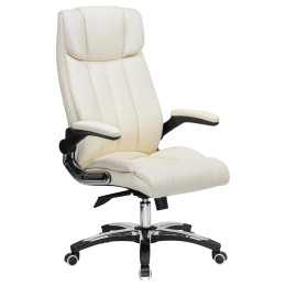 Офисное кресло для руководителей DOBRIN RONALD (кремовый)