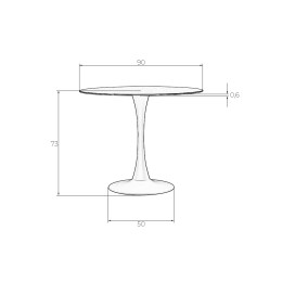 209TD-LMZL MIA, белая столешница, белое основание (W-02)