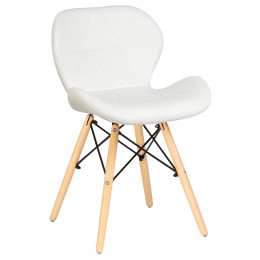 Стул обеденный DOBRIN BUTTERFLY (ножки светлый бук, цвет сиденья белый)