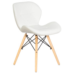 Стул обеденный DOBRIN BUTTERFLY (ножки светлый бук, цвет сиденья белый)