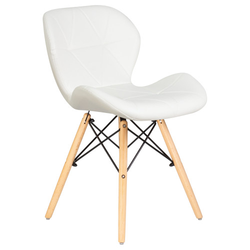 Стул обеденный DOBRIN BUTTERFLY (ножки светлый бук, цвет сиденья белый)