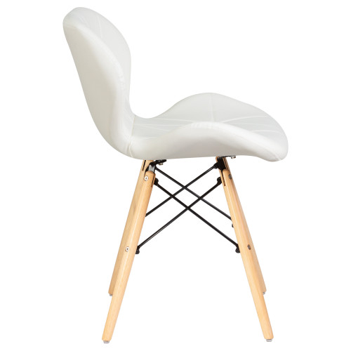 Стул обеденный DOBRIN BUTTERFLY (ножки светлый бук, цвет сиденья белый)