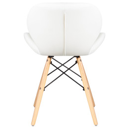 Стул обеденный DOBRIN BUTTERFLY (ножки светлый бук, цвет сиденья белый)