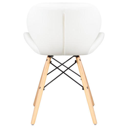 Стул обеденный DOBRIN BUTTERFLY (ножки светлый бук, цвет сиденья белый)