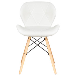 Стул обеденный DOBRIN BUTTERFLY (ножки светлый бук, цвет сиденья белый)