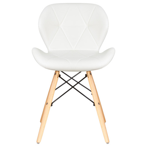 Стул обеденный DOBRIN BUTTERFLY (ножки светлый бук, цвет сиденья белый)