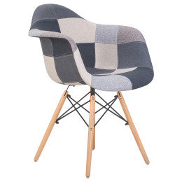 Стул обеденный DOBRIN DAW RACHEL (ножки светлый бук, сиденье 002 Puzzle)