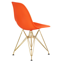 Стул обеденный DOBRIN DSR (ножки золотые, цвет оранжевый (O-02))