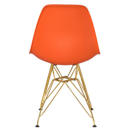 Стул обеденный DOBRIN DSR (ножки золотые, цвет оранжевый (O-02))