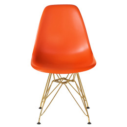 Стул обеденный DOBRIN DSR (ножки золотые, цвет оранжевый (O-02))