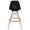 Стул барный DOBRIN DSW BAR (ножки светлый бук, цвет сиденья чёрный (B-03))