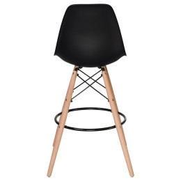 Стул барный DOBRIN DSW BAR (ножки светлый бук, цвет сиденья чёрный (B-03))