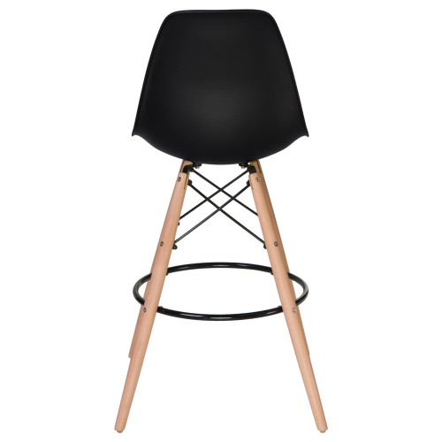 Стул барный DOBRIN DSW BAR (ножки светлый бук, цвет сиденья чёрный (B-03))