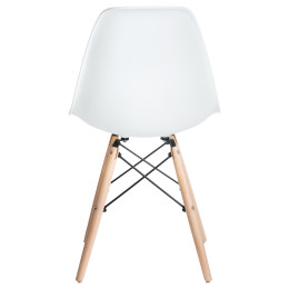 Стул обеденный DOBRIN DSW (ножки светлый бук, цвет белый (W-02))