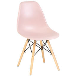 Стул обеденный DOBRIN DSW (ножки светлый бук, цвет светло-розовый (PK-02))