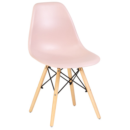Стул обеденный DOBRIN DSW (ножки светлый бук, цвет светло-розовый (PK-02))