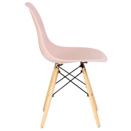 Стул обеденный DOBRIN DSW (ножки светлый бук, цвет светло-розовый (PK-02))