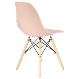 Стул обеденный DOBRIN DSW (ножки светлый бук, цвет светло-розовый (PK-02))