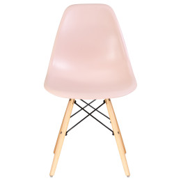 Стул обеденный DOBRIN DSW (ножки светлый бук, цвет светло-розовый (PK-02))