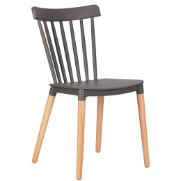 687PP-LMZL THEO, цвет сиденья тёмно-серый (GR-04), цвет основания светлый бук