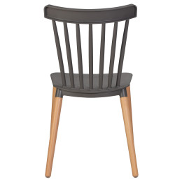 687PP-LMZL THEO, цвет сиденья тёмно-серый (GR-04), цвет основания светлый бук