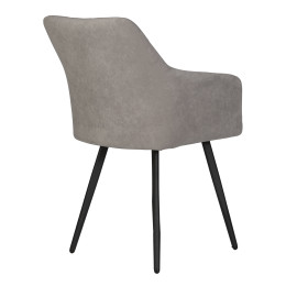 Стул обеденный DOBRIN ROBY (ЭМАЛЬ ЧЕРНЫЙ МУАР велюр Catania Smoke)