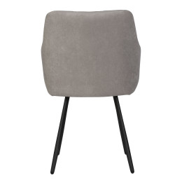 Стул обеденный DOBRIN ROBY (ЭМАЛЬ ЧЕРНЫЙ МУАР велюр Catania Smoke)