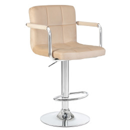 Стул барный DOBRIN KRUGER ARM (бежевый велюр (MJ9-10))