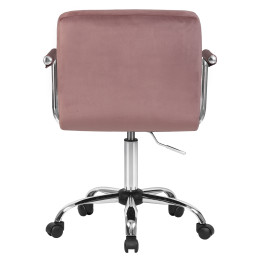 9400-LM TERRY, цвет сиденья пудрово-розовый велюр (MJ9-32), цвет основания хромированная сталь