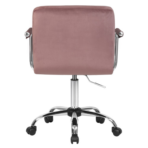 9400-LM TERRY, цвет сиденья пудрово-розовый велюр (MJ9-32), цвет основания хромированная сталь