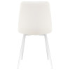 Стул обеденный DOBRIN ALEX (белые ножки, белая экокожа (P-02))