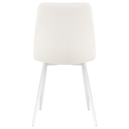 Стул обеденный DOBRIN ALEX (белые ножки, белая экокожа (P-02))