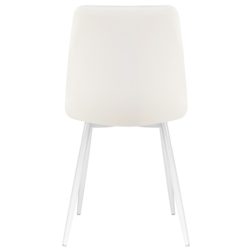 Стул обеденный DOBRIN ALEX (белые ножки, белая экокожа (P-02))