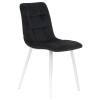 Стул обеденный DOBRIN ALEX (белые ножки, черный велюр (V108-77),)