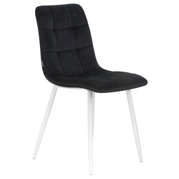 Стул обеденный DOBRIN ALEX (белые ножки, черный велюр (V108-77),)