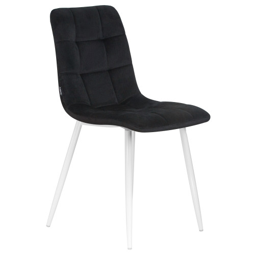 Стул обеденный DOBRIN ALEX (белые ножки, черный велюр (V108-77),)