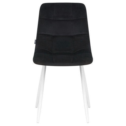 Стул обеденный DOBRIN ALEX (белые ножки, черный велюр (V108-77),)