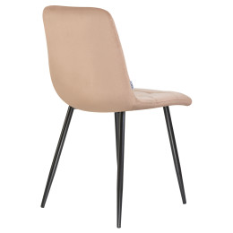 Стул обеденный DOBRIN ALEX (черные матовые ножки, мокко велюр (V108-104))